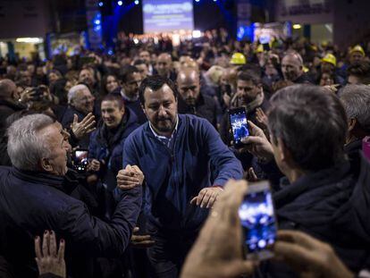 Matteo Salvini, durante una reciente campaña electoral por su partido, la nacionalpopulista Liga Norte.