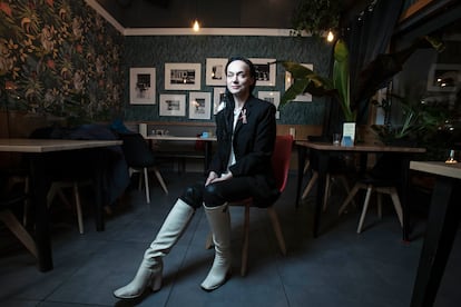 Natalia Stsepantsova, in a cafe in the city of Bialystok, in northeastern Poland, last Thursday.