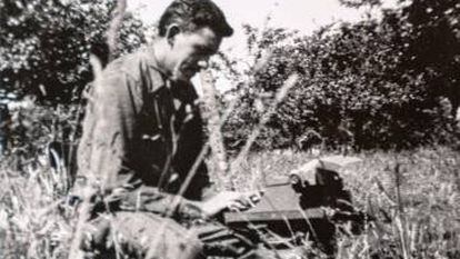 Salinger en Normandía (Francia), en 1944.
