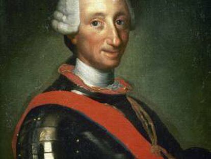 Carlos III rey de Napoles y Sicilia con el nombre de Carlos VII de 1735 a 1759 y Rey de España de 1759 a 1788.