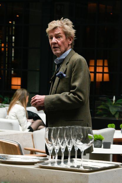 Ernesto de Hannover, en un restaurante de Madrid, el 23 de marzo.