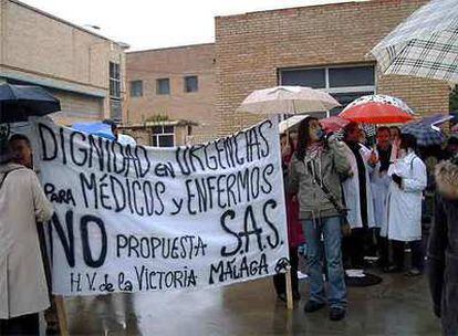 Protesta de trabajadores del Servicio Andaluz de Salud.