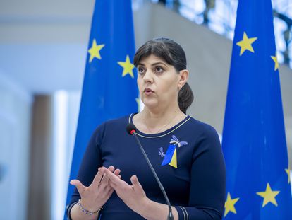 La jefa de la Fiscalía Europea, Laura Kövesi, el 12 de julio.