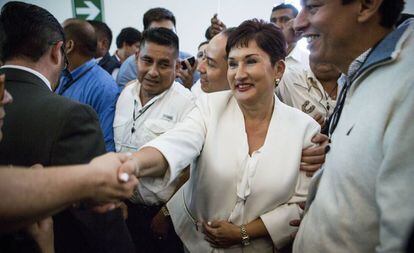 Thelma Aldana, a principios de marzo en Ciudad de Guatemala.