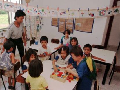 Una escuela en Mato Grosso (Brasil).