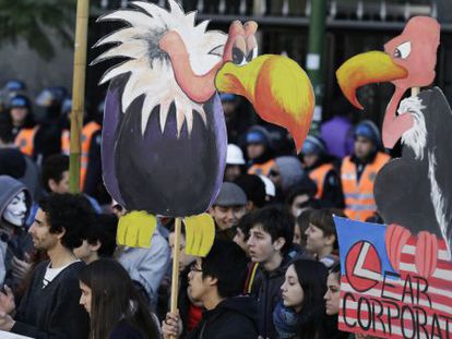 Protesta contra los 'buitres' en Buenos Aires.