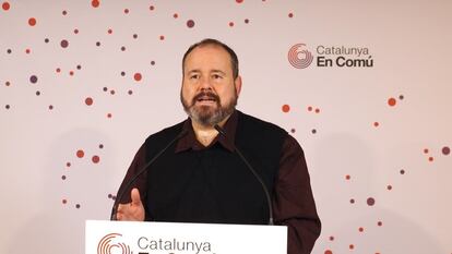 El portavoz de los comuns y diputado en el Congreso, Joan Mena, en rueda de prensa telemática. / EN COMÚ PODEM
Acusan a Junts de tener vínculos con la empresa y piden explicaciones a Aragonès
POLITICA CATALUÑA ESPAÑA EUROPA BARCELONA
ECP