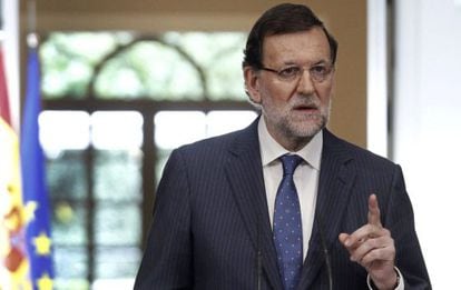 El presidente Mariano Rajoy, tras el Consejo de Ministros.