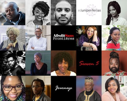 Cartel del Festival Afrolit Sans Frontières, el primero virtual en África.