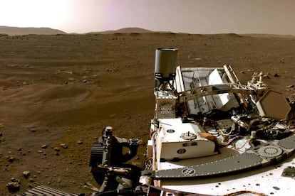 Las cámaras del 'Perseverance' muestran una parte del paisaje de Marte.