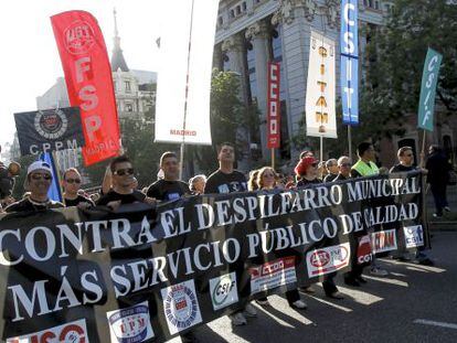 La manifestación de funcionarios en Madrid.