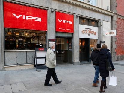 Un restaurante de Vips en Madrid.