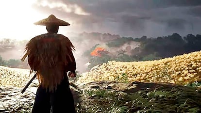 Frame from the video game 'Ghost of Tsushima'.