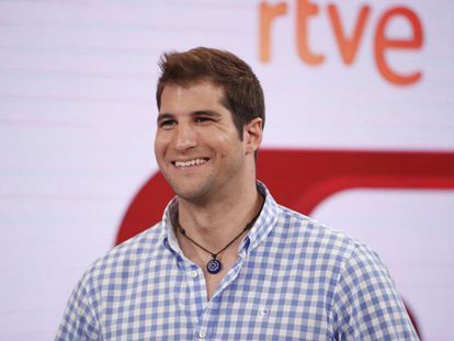 Julián Contreras en la presentación de su colaboración con el programa 'Corazón' de TVE.