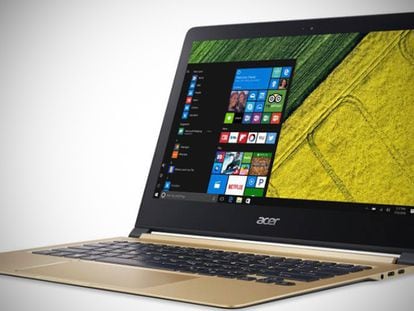 Vista frontal del Acer Swift 7.