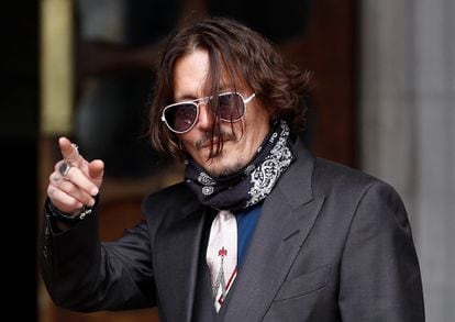 El actor Johnny Depp, a su llegada al juicio este miércoles.