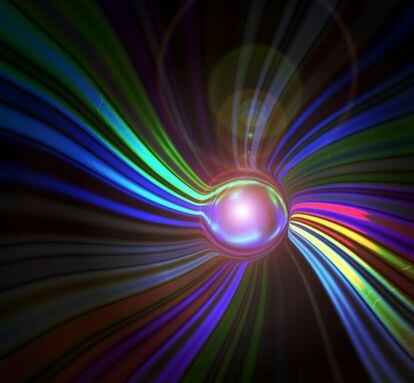 Ilustración de un Condensado Bose-Einstein de fotones, una nueva forma de luz