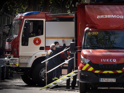 Bomberos de Barcelona, en una imagen de archivo.