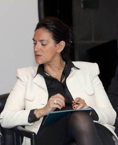 Beatriz García Paesa en una reunión de abogados en Luxemburgo.