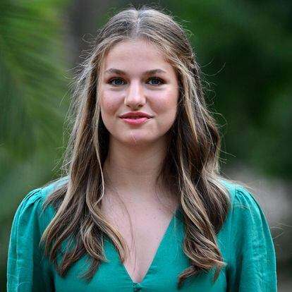 SOLLER, SPAIN - JULY 31: Crown Princess Leonor of Spain visits the Alfabia Garden on July 31, 2023 in Soller, Spain. (Photo by Carlos Alvarez/Getty Images)
