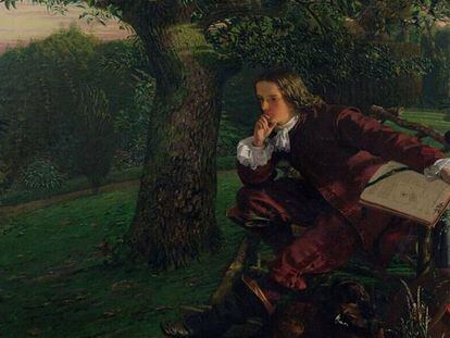 'Isaac Newton en su jardín', obra de Robert Hannah 