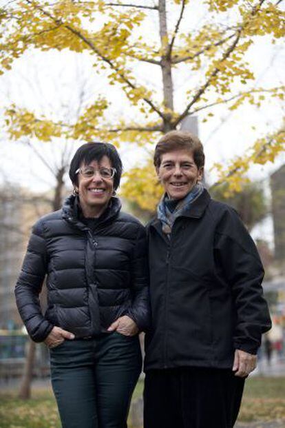 Mònica Verge y Magda Nos, en diciembre pasado en Barcelona.