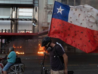 Imagen de archivo de protestas en Chile.