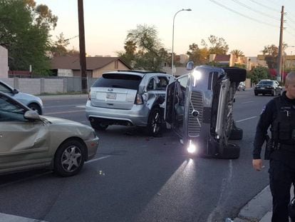 Accidente de un coche de Uber en Tempe (Arizona).