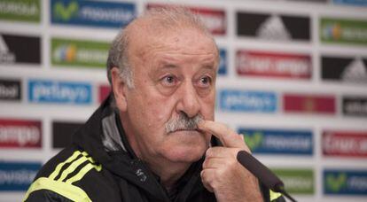 Vicente del Bosque, en la última rueda de prensa.