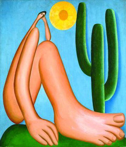 ‘Abaporu’ (1928), cuadro de Tarsila do Amaral expuesto en el MoMA.