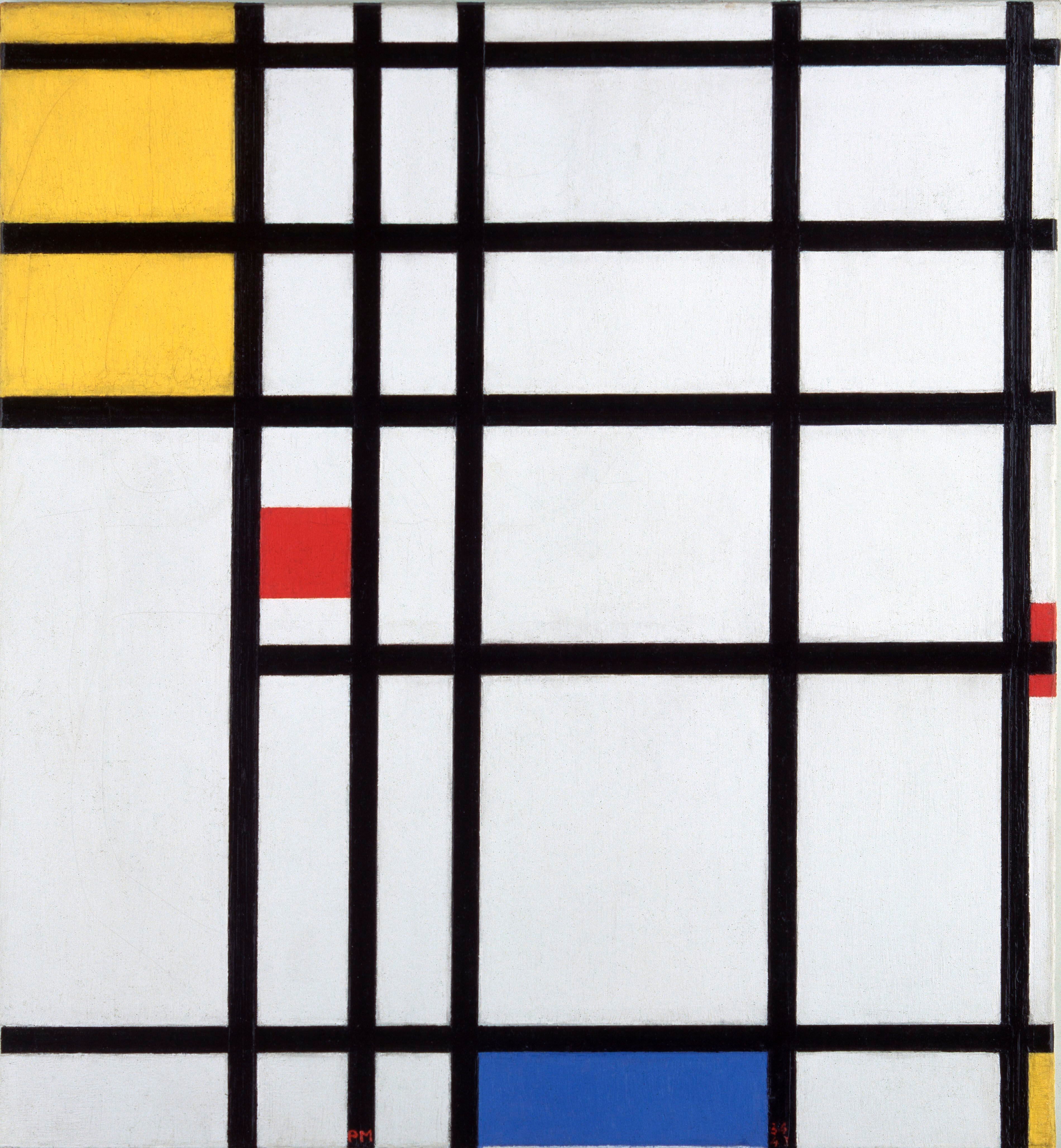 'Pintura II' (1936-1943), de Piet Mondrian.