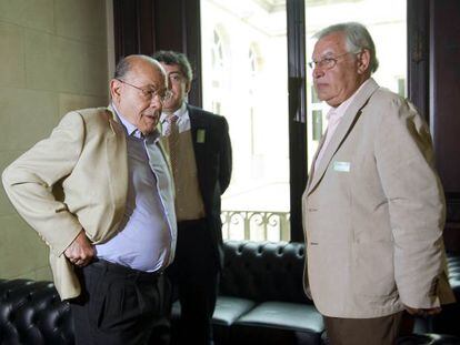 Fèlix Millet (izquierda) y Jordi Montull (derecha), en el Parlamento catalán.