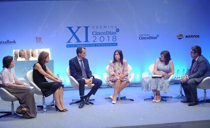 Directivas españolas de varias empresas, en un foro de Cinco Días con el ministro de Ciencia, Pedro Duque.