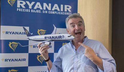 Michael O’Leary, CEO de Ryanair, en un hotel de Madrid en agosto de 2017.