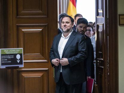 Oriol Junqueras, en el Congreso de los Diputados, en mayo de 2019.