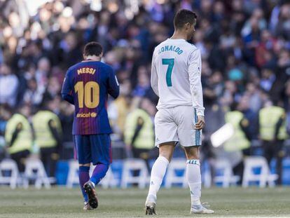 Messi y Ronaldo, en el clásico del pasado diciembre en el Bernabéu.