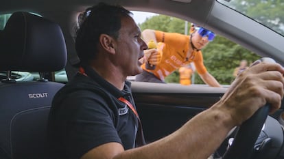 Jesús Ezkurdia, durante la Vuelta 2022.