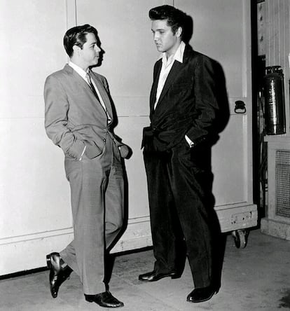 Gatica traspasó las fronteras de Iberoamérica y acudió a celebraciones junto a artistas como Elvis Presley.