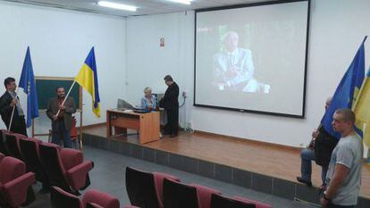 Uno de los actos sobre Ucrania en la Universidad Complutense.