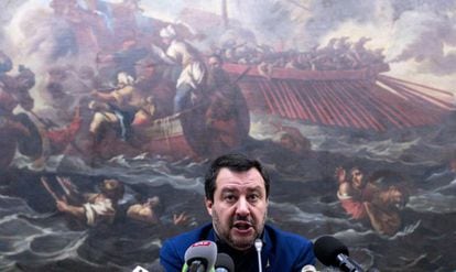 El ministro del Interior de Italia, Matteo Salvini, el pasado lunes en Roma.