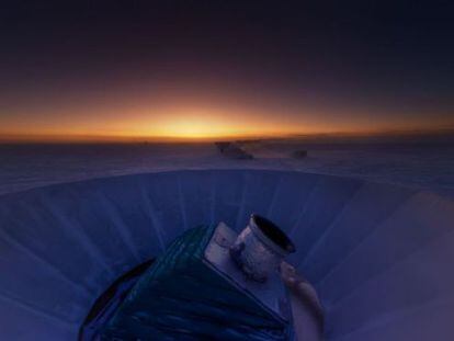 El telescopio BICEP2, en el Polo Sur.