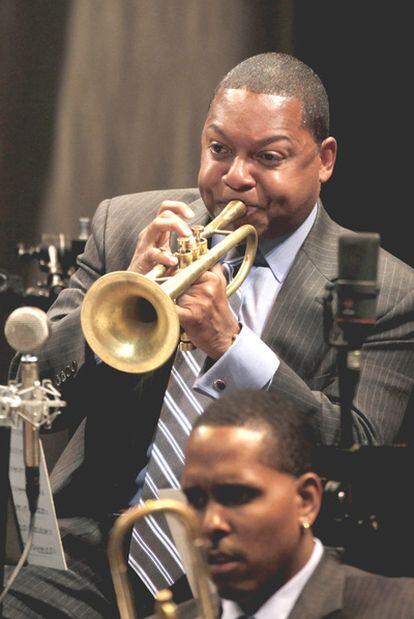 Wynton Marsalis, con su trompeta, el martes en La Habana.