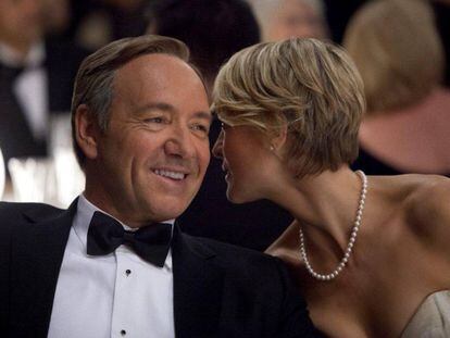 Frank y Claire Underwood, protagonizados por Kevin Spacey y Roben Wright.