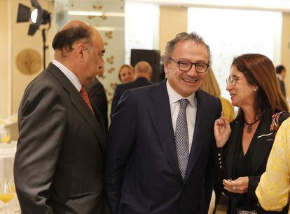 Luis Isasi, presidente, Morgan Stanley, Manuel Polanco, vicepresidente, PRISA y Inmaculada García, presidenta de SELAE.
