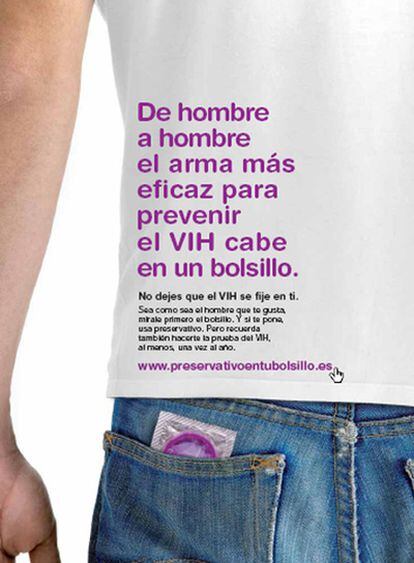 Cartel de la campaña 'No dejes que el VIH se fije en ti' del Plan Nacional sobre Sida
