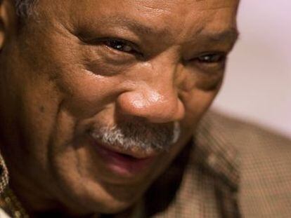 El productor y músico Quincy Jones, durante una rueda de prensa.