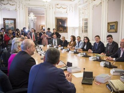 Reunió dels experts i govern valencià sobre RTVV.