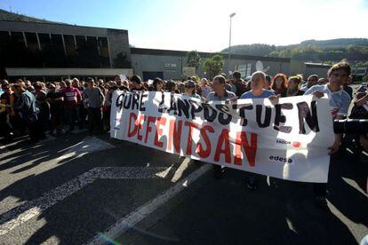 Manifestación de trabajadores de Fagor en Mondragón el pasado día 18.