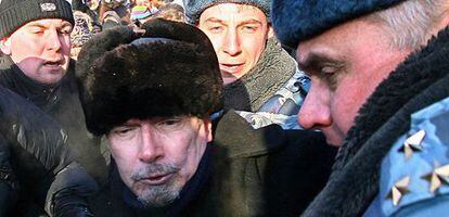 Momento de la detención del líder opositor bolchevique en Moscú