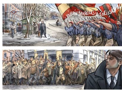 Viñetas del cómic 'Contrapaso', de Teresa Valero.